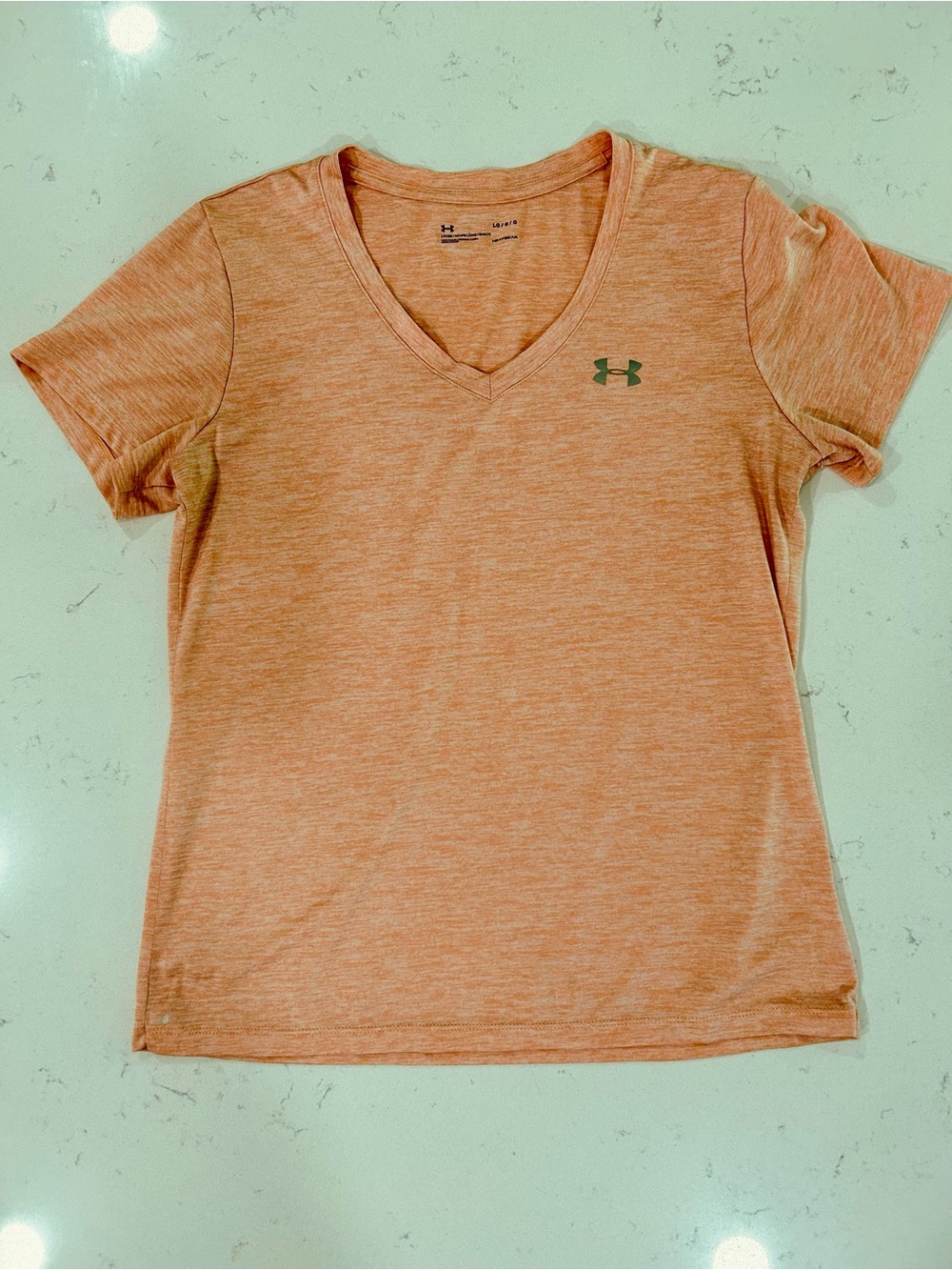 Under Armour Women's Peach Heather V-Neck Tee